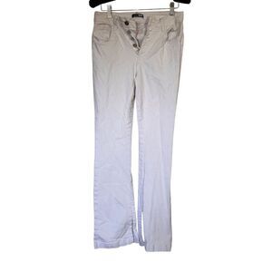 Fashion Nova Fit & Flare White Denim with Spit on Ankles Size 7